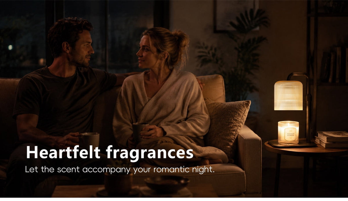 AOVOX Smart Wi-Fi Candle Warmer Lamp, App & Voice Control, Compatible with Alexa and Google Home, Flameless Wax Melter, Timer, 1%-100% Dimmable, 2 Bulbs Included.
