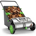 Push Lawn Sweeper 26-Inch with 3.5 cu.ft. Hopper Bag for Yard Clean | Leaf Sweeper for Lawn Push with Tool-Free Adjustable Brush Height, Lightweight, 5:1 Brush-to-Wheel Ratio for Garden Care