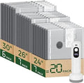Vacuum Storage Bags with Cordless Digital Pump - 20 Combo | Vacuum Seal Bags for Clothing Travel, Comforters, Blankets, Bedding, Camping, Luggage, Airtight Compression Save 80% Space
